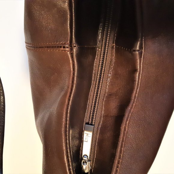Joanel Chocolate Brown Leather Bag + Scarf 🎁 - Picture 6 of 15